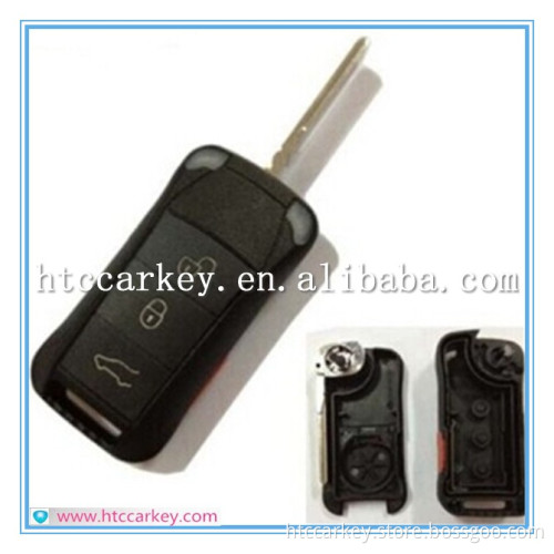 Top best quality car key shell for Porsche 3+1 Button Flip Remote Key Shell